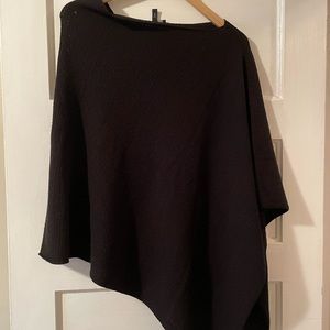 Eileen Fisher Black Knit Poncho